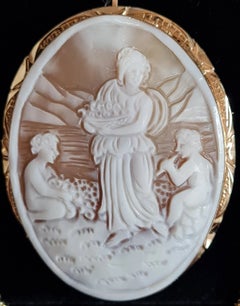 Gold Cameo Brooch, Pendant & Chain, Sheffield 1996