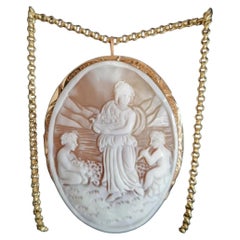 Gold Cameo Brooch, Pendant & Chain, Sheffield 1996