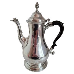 Antique Thomas Wallis I George III Sterling Silver Coffee Pot, London 1771