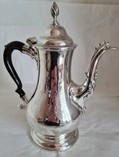 Antique Thomas Wallis I George III Sterling Silver Coffee Pot, London 1771