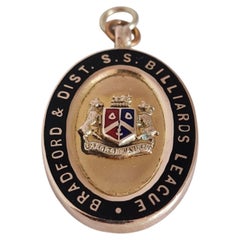 Fattorini & Sons Gold & Enamel Billiards League Medallion