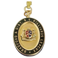 Fattorini & Sons Gold & Enamel Billiards League Medallion