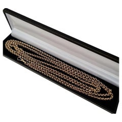 Joseph Moore Victorian 9ct Yellow Gold Guard / Muff Chain, circa 1890