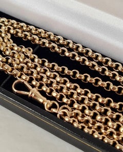 Joseph Moore Victorian 9ct Yellow Gold Guard / Muff Chain, circa 1890