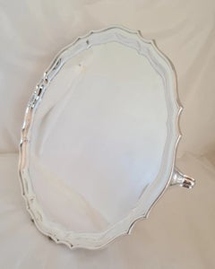 Cooper Brothers & Sons Georgian-Style Sterling Silver Salver, Sheffield 1944