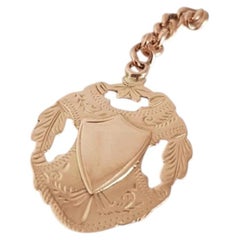 Antique William Adams Ltd Gold Fob & Albert Chain, Birmingham 1917