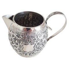 Antique 19th Century Persian-Style High-Grade Silver Cream Jug