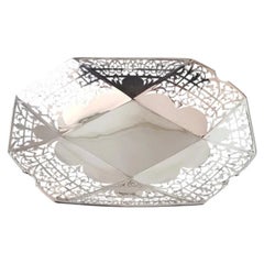 Gladwin Ltd Sterling Silver Fruit Bowl or Cake Dish, Sheffield 1942