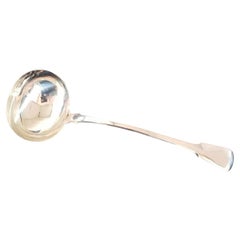 Thomas Wilkes Barker George IV Sterling Silver Fiddle Pattern Soup Ladle, 1820