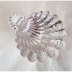 Sterling Silver Novelty Scallop Shell Dish, Sheffield 1992