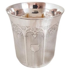 Antique Pyotr Abrosimov Russian Silver Beaker, Moscow, circa 1880–1890
