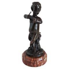 19th Century French Bronze Faun Satyr Figure After Clodion, c. 1880