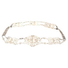 Antique William Comyns Art Nouveau Sterling Silver Figural Belt, London 1908
