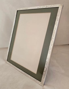 Chinese Export Sterling Silver Planished Photograph Frame by Wai Kee