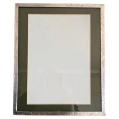 Chinese Export Sterling Silver Planished Photograph Frame by Wai Kee