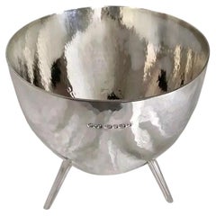 Sheffield Arts and Crafts Sterling Silver Hand-Raised Tripod Bowl, 2024