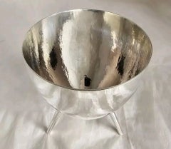 Sheffield Arts and Crafts Sterling Silver Hand-Raised Tripod Bowl, 2024