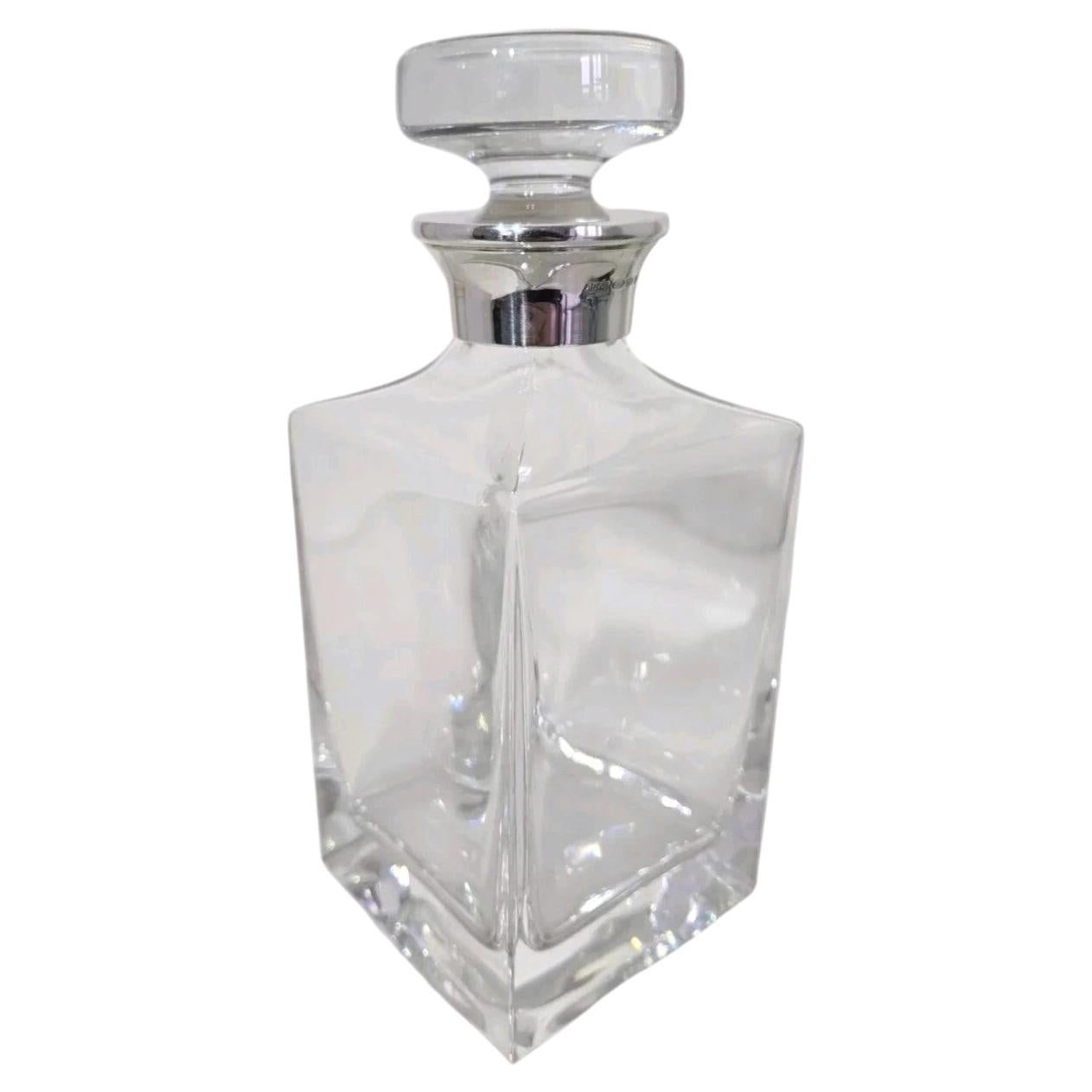 Sterling Silver Mounted Crystal Decanter, 2001