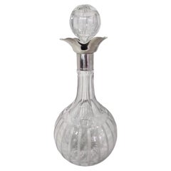 Antique Walker & Hall Art Deco Glass Spirit Decanter, Sheffield 1924