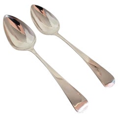 Antique George III Sterling Silver Dessert Spoons, London 1819