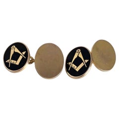 Vintage 9ct Gold Masonic Cufflinks, Birmingham 1979