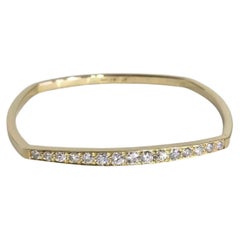 18ct Yellow Gold Diamond Bangle, London 1989