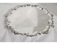 Adie Brothers Mid Century Sterling Silver Tray Salver, Birmingham 1947