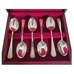 Sterling Silver Celtic Dessert Spoons by Atkin Brothers, 1939
