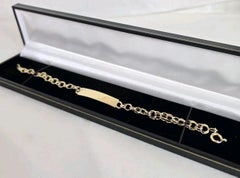 Vintage Mid Century Solid Yellow Gold Bracelet, London 1973