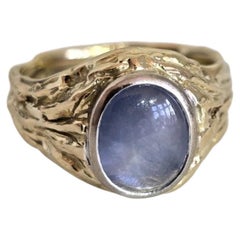 18ct Yellow Gold Moonstone Solitaire Ring, Sheffield 1999
