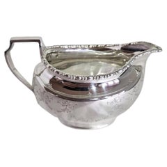 Cruche à crème en argent massif « Mid Century » des frères Atkin, Sheffield, 1954