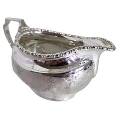 Cruche à crème en argent massif « Mid Century » des frères Atkin, Sheffield, 1954
