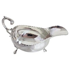 Mid Century Britannia Standard Silver Gravy Boat, Dublin 1968