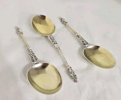 Antique Victorian Sterling Silver Apostle Spoons, London 1875