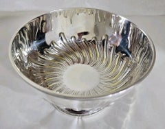 Antique Victorian Britannia Standard Silver Punch Bowl, Dublin 1891