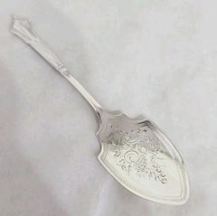 Antique Edwardian Sterling Silver Preserve Spoon, Sheffield 1902