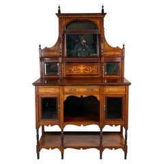 Victorian Rosewood Marquetry Mirror Back Sideboard, Circa 1880
