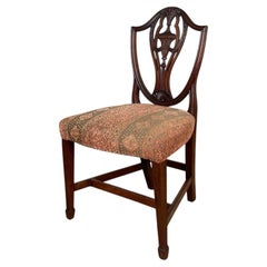 Set of Eight Georgian Mahogany Shield Back Dining Chairs with Carvers, c.1820