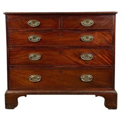 Georgian Mahogany Chest of Drawers with Original Brass Handles, c.1800