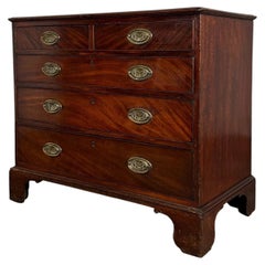Georgian Mahogany Chest of Drawers with Original Brass Handles, c.1800