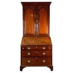 Exceptional George III Mahogany Bureau Bookcase, circa 1790