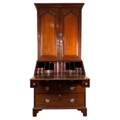 Exceptional George III Mahogany Bureau Bookcase, circa 1790
