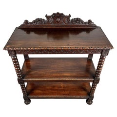 Victorian Antique Carved Oak Buffet Sideboard, circa 1870