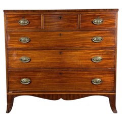 George III Antique Mahogany Chest of Drawers, circa 1800