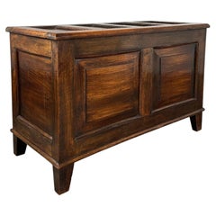 Early 20th Century Oak Blanket Box with Panelled Front