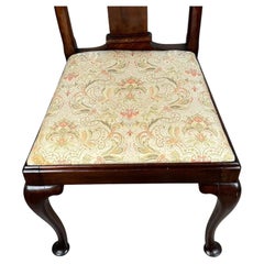 Set of Eight Queen Anne Style Walnut Dining Chairs by Morgan & Co
