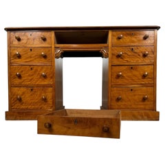 19th Century Antique English Satinwood Writing Desk