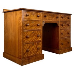 19th Century Antique English Satinwood Writing Desk