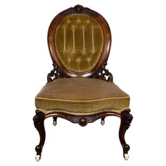 19th Century Antique Victorian Walnut Armchair