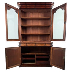 Fine 19th Century Antique English Mahogany Bookcase